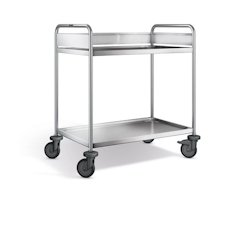 Blanco Abräumwagen aus rostfreiem Edelstahl mit Kunststoffrollen ARW 9 X 6-2 Image