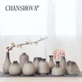 CHanshova-Petit vase en poterie chinoise récipient décoratif en céramique fleur rétro florale