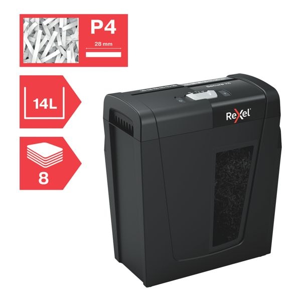 Rexel Aktenvernichter »Secure X8« schwarz, 20.4x35.5x35.1 cm Image