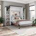 Brayden Studio® Ailed Queen Murphy Bed w/ 2 Narrow Shelving Units (105W), Wood | 89.7 H x 103.6 W x 20.2 D in | Wayfair