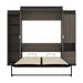 Mercury Row® Armiead 106W Queen Storage Platform Murphy Bed w/ Narrow Storage in Gray | 89.7 H x 20.2 W x 103.6 D in | Wayfair