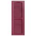 Alpha Shutters Cathedral Top Custom Open Louver Shutters Pair Vinyl, Solid Wood in Indigo | 67 H x 18 W x 1 D in | Wayfair L318067330