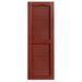Alpha Shutters Cathedral Top Custom Open Louver Shutters Pair Vinyl, Solid Wood in Red/Black | 35 H x 16 W x 1 D in | Wayfair L316035051