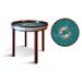 Fan Creations End Table Wood in Blue/Brown/Gray | 17 H x 24 W x 27.5 D in | Wayfair N1092-MIA