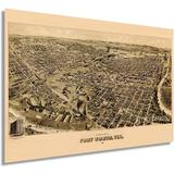 HISTORIC PRINTS HISTORIX Vintage 1891 Fort Worth Texas Poster Map - 24X36 Inch Vintage Map Of Fort Worth TX Wall Art Decor - Historic Fort Worth Map | Wayfair