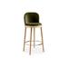 Marie Burgos Design Alma Counter & Bar Stool Wood/Upholstered/Velvet in Gray/Green/White | 39 H x 18 W x 20 D in | Wayfair SQ1384985