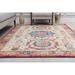 Blue/Orange 84 x 63 x 0.6 in Area Rug - Bungalow Rose Bartolo Oriental Area Rug Polypropylene | 84 H x 63 W x 0.6 D in | Wayfair