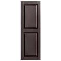 Alpha Shutters Exterior Vinyl Raised Panel Shutter Single in Gray/Brown | 60 H x 16 W x 0.125 D in | Wayfair R516060022