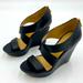 Michael Kors Shoes | Michael Kors Black Leather Wedge Sandal 7 | Color: Black | Size: 7