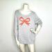 American Eagle Outfitters Sweaters | American Eagle Outfitters Gray W Bow Sweater | Color: Gray/Pink | Size: L
