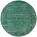 White 36 x 36 x 0.35 in Area Rug - Bungalow Rose Oriental Green Area Rug Polyester/Wool | 36 H x 36 W x 0.35 D in | Wayfair