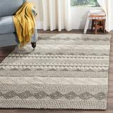 White 0.39 in Area Rug - Union Rustic Jacques Striped Handmade Tufted Wool/Gray/Ivory Area Rug Cotton/Wool | 0.39 D in | Wayfair