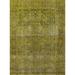 Green 120 x 96 x 0.35 in Indoor Area Rug - Bungalow Rose Perrie Oriental Area Rug Polyester/Wool | 120 H x 96 W x 0.35 D in | Wayfair