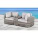 Joss & Main Anden Fully Assembled 79" Wide Outdoor Wicker Loveseat w/ Cushions Olefin Fabric Included in Gray | 26 H x 79 W x 33 D in | Wayfair