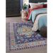 Gray 24 x 0.16 in Area Rug - Mistana™ Sonja Oriental Blue/Black/Orange Area Rug Chenille | 24 W x 0.16 D in | Wayfair