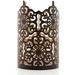 Fleur De Lis Living Bronze Flower Cut Candle Holder Metal | 7 H x 4.5 W x 4.5 D in | Wayfair B3EAC1EFDCB749F1948D987BFF413772