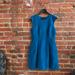 J. Crew Dresses | Jcrew Blue Cotton/Satin Dress Laser Cutout Detail | Color: Blue | Size: 6