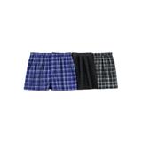 Men's Big & Tall Woven Boxers 3-Pack by KingSize in Dark Plaid Assorted (Size 6XL)