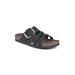 Women's White Mountain Healing Sandals by White Mountain in Black Nubuck (Size 6 M)