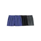 Men's Big & Tall Woven Boxers 3-Pack by KingSize in Dark Plaid Assorted (Size 2XL)