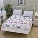 LAGMTA – drap-housse 100% coton couverture de matelas à carreaux dessins de plantes quatre coins