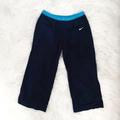Nike Pants & Jumpsuits | Nike Flare Yoga Capri Leggings | Color: Blue/White | Size: S