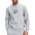 Tommy Hilfiger - Signature Logo Stretch Organic Cotton Sweatshirt for Men (Grey, Large)