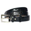 PASQUALE CUTARELLI Mens Crocodile Pattern Italian Leather Belt Navy Blue Small 32 Inches