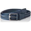 Levi's Men's Woven Leather Stretch Belt, Navy Blue, 90 cm