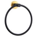 APLusee A8311-BE Stainless Steel Swivel Towel Ring Metal in Black/Yellow | 7.87 H x 7.09 W x 2.83 D in | Wayfair