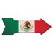 SignMission Decal-999747_Mexico Flag 2 Arrow Decal Funny Home Décor 24" Wide Plastic/Acrylic in Green/Red/White | 8 H x 24 W x 1 D in | Wayfair