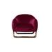 Armchair - Marie Burgos Design Milo 32" Wide Armchair Velvet/Fabric in Red | 31 H x 32 W x 36 D in | Wayfair SQ8652069