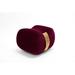 Marie Burgos Design Milo 22" Wide Velvet Standard Ottoman Velvet in Brown | 16 H x 22 W x 16 D in | Wayfair SQ2505753