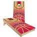 Skip's Garage 2' x 4' Basketball Solid Wood Cornhole Set Solid Wood in Black/Blue/Brown | 12 H x 24 W x 48 D in | Wayfair CHSLKWYCH4-012-4