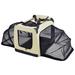 Kaki 'Hounda Accordion' Metal Framed Soft-Folding Collapsible Expandable Dog Crate, 35.8" L X 24.8" W X 24.8" H, X-Large, Brown