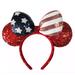 Disney Accessories | 2020 Minnie Mouse American Flag Sequence Ears | Color: Blue/Red | Size: Os