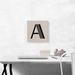 ARTCANVAS Beige Line Alphabet Letter A - Wrapped Canvas Textual Art Print Canvas, Wood in Black | 12 H x 12 W x 1.5 D in | Wayfair ACIALP1-1L-12x12