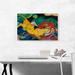 ARTCANVAS Yellow Cow & Red Calf 1911 by Franz Marc - Wrapped Canvas Painting Print Canvas, Wood in Blue/Green/Red | 18 H x 26 W x 1.5 D in | Wayfair