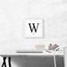 ARTCANVAS Modern Black & White Gray Serif Alphabet Letter W - Wrapped Canvas Textual Art Print Canvas, in Black/White | Wayfair ACIALP327-1S-12x12