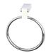 Secret Bath Iris Large Towel Ring Holder. Chrome-white Metal in Gray | 9.2 H x 8 W x 2.5 D in | Wayfair 610304