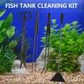 Kit d'Outils pour Aquarium en Acier Inoxydable Ensemble de Terrarium Plante Pince Précieuse