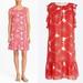 J. Crew Dresses | J. Crew Red Sunburst Printed Flutter Tunic Dress S | Color: Red/White | Size: S