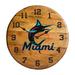 Imperial Miami Marlins Oak Barrel Clock