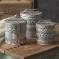 Set of Three Boho Patterned Canisters - CTW Home Collection 530190