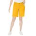 Plus Size Women's Classic Cotton Denim Shorts by Jessica London in Sunset Yellow (Size 12 W) 100% Cotton Jean