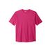 Men's Big & Tall Shrink-Less™ Lightweight Pocket Crewneck T-Shirt by KingSize in Electric Pink (Size L)