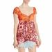 Free People Tops | Free People La Bamba Babydoll Top | Color: Orange/Pink | Size: S