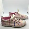 Coach Shoes | Coach Barrett Pink Plaid Sneakers 6b | Color: Blue/Green/Pink | Size: 6b