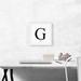 ARTCANVAS Modern Black & White Gray Serif Alphabet Letter G - Wrapped Canvas Textual Art Print Canvas, in Black/White | Wayfair ACIALP311-1L-12x12