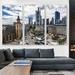 ARTCANVAS Frankfurt Germany Downtown Skyline - 3 Piece Wrapped Canvas Photograph Print Set Canvas in Black/Blue/Brown | Wayfair PHOLOC92-1L-26x18